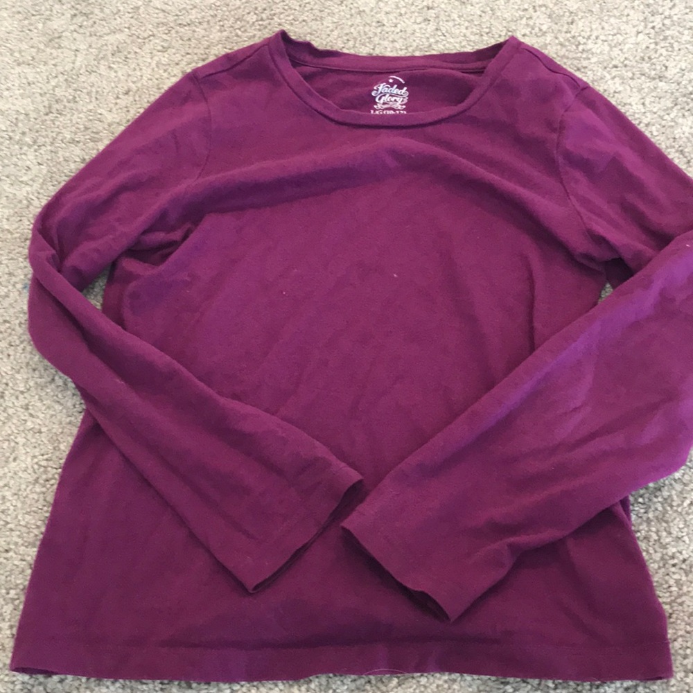 Long sleeve purple shirt